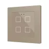Zennio ZVIFR55X4C Емкостный сенсорный выключатель с RGB-подсветкой (55 x 55 мм) Flat RGB 55 X4 - шампань - арт. ZVIFR55X4C