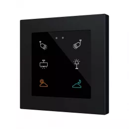 Zennio ZVIFR55X6 Емкостный сенсорный выключатель с RGB-подсветкой (55 x 55 мм) Flat RGB 55 X6 арт. ZVIFR55X6 цвет на выбор