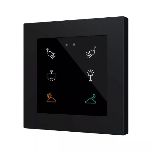 Zennio ZVIFR55X6 Емкостный сенсорный выключатель с RGB-подсветкой (55 x 55 мм) Flat RGB 55 X6 арт. ZVIFR55X6 цвет на выбор