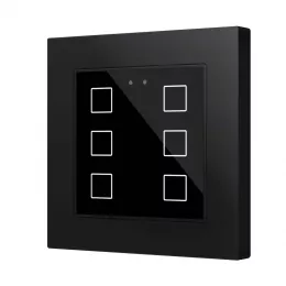 Zennio ZVIFR55X6A Емкостный сенсорный выключатель с RGB-подсветкой (55 x 55 мм) Flat RGB 55 X6 - антрацит - арт. ZVIFR55X6A