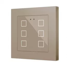 Zennio ZVIFR55X6C Емкостный сенсорный выключатель с RGB-подсветкой (55 x 55 мм) Flat RGB 55 X6 - шампань -  арт. ZVIFR55X6C