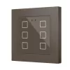Zennio ZVIFR55X6M Емкостный сенсорный выключатель с RGB-подсветкой (55 x 55 мм) Flat RGB 55 X6  - мокко - арт. ZVIFR55X6M