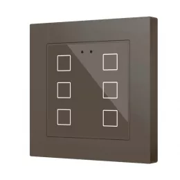 Zennio ZVIFR55X6M Емкостный сенсорный выключатель с RGB-подсветкой (55 x 55 мм) Flat RGB 55 X6  - мокко - арт. ZVIFR55X6M