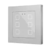 Zennio ZVIFR55X6S Емкостный сенсорный выключатель с RGB-подсветкой (55 x 55 мм) Flat RGB 55 X6 - серебристый - арт. ZVIFR55X6S