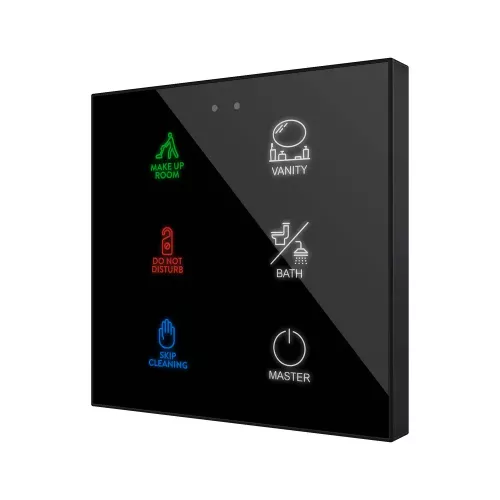 ZENNIO ZVIFR6 KNX Емкостный сенсорный выключатель Flat с подсветкой RGB-6 кнопок-обычная- арт.ZVIFR6