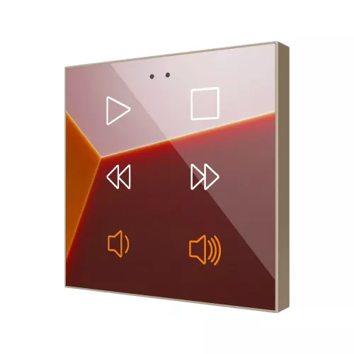 ZENNIO ZVIFR6C360  KNX Емкостный сенсорный выключатель Flat с подсветкой RGB-6 кнопок-360° под заказ - арт.ZVIFR6C360