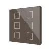 ZENNIO ZVIFR6M KNX Емкостный сенсорный выключатель Flat с подсветкой RGB-6 кнопок-мокко- арт.ZVIFR6M