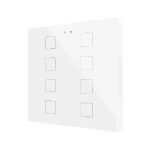 ZENNIO ZVIFR8W KNX Емкостный сенсорный выключатель Flat  с подсветкой RGB - 8 кнопок- белый - арт.ZVIFR8W