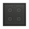 TECLA 70 X4. Емкостная кнопка из PC-ABS 70x70 - 4 кнопки - антрацит (рама ZS70 в комплект не входит)
