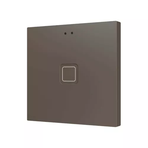 ZENNIO ZVITR1М KNX емкостный сенсорный выключатель  Tecla  с RGB подсветкой - 1 кнопка - мокко- арт.ZVITR1M