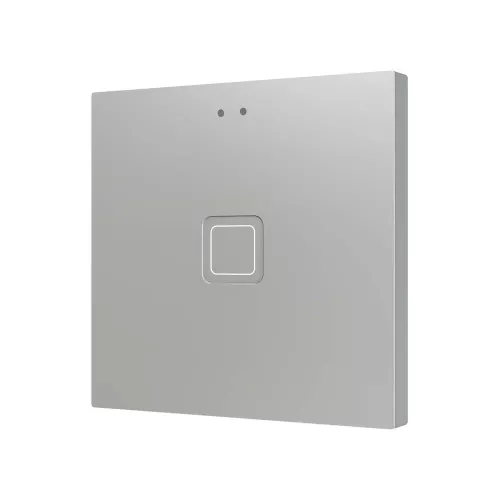 ZENNIO ZVITR1 KNX емкостный сенсорный выключатель  Tecla  с RGB подсветкой - 1 кнопка - серебристый  - арт. ZVITR1S