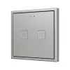 ZENNIO  ZVITR70X2S KNX Емкостный сенсорный выключатель Tecla с RGB -подсветкой - 70*70 2 кнопки -серебристый- арт.ZVITR70X2S