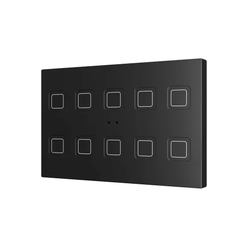 ZENNIO ZVITRXL10A KNX  Сенсорный переключатель  Tecla RGB  XL -с подсветкой | 10 кнопок-антрацит-  арт. ZVITRXL10A