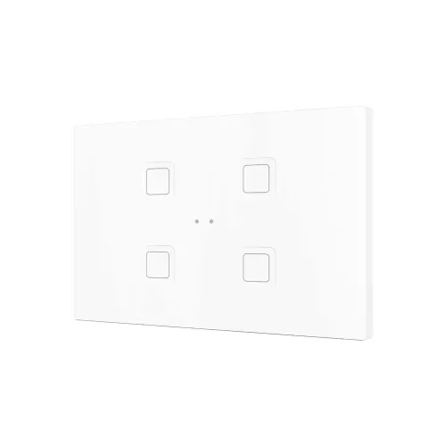 ZENNIO ZVITRXL4W KNX  Сенсорный переключатель  Tecla RGB  XL -с подсветкой | 4 кнопки- белый- арт.ZVITRXL4W