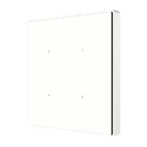 Zennio ZVI-SQTMD4-W Выключатель сенсорный KNX Square TMD, 4-кнопочный, 2хAI/DI, термостат, датчик температуры, цвет белый арт. ZVI-SQTMD4-W (снято с производства)