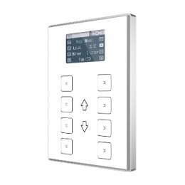 Zennio ZVI-TMDV-AW TMD-Display View / Контроллер комнатный KNX, 8 сенсорных кнопок, дисплей 1.8 дюймов с меню, цвет белый, рамка алюминиевая арт. ZVI-TMDV-AW