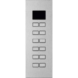 Панель управления Largho RX12, анодированный алюминий, плоские кнопки арт. 60413-12-AF