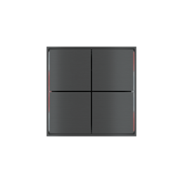 Кнопка 4-кратная, версия NF, белый корпус - красный/белый светодиод арт. EK-ED2-TP-RW-NFW