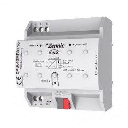 Zennio ZN1PS-640MPA110 Блок питания KNX 640mA со вспомогательным блоком питания 29VDC. арт. ZN1PS-640MPA110