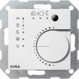 Gira 210027 Многофункциональный термостат Instabus KNX/EIB, белый, матовый арт. 210027