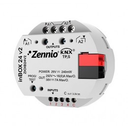 Zennio ZIOIB24V2 Универсальный модуль ввода-вывода KNX InBOX 24 v2 арт. ZIOIB24V2