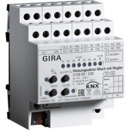 Gira 212900 Исполнительное устройство отопления KNX 6-местный, с регулятором арт. 212900
