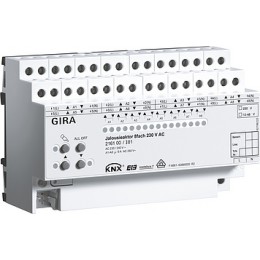 Gira 216100 Устройство управления жалюзи, 8 канальное, AC 230 В арт. 216100