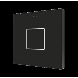 Zennio ZVIF1V2A Выключатель сенсорный KNX Flat 1 V2, 1-кнопочный, LED индикация, цвет чёрный арт. ZVIF1V2A