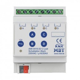 KNX SWITCH ACTUATOR 4F 16/20A 230VAC C-LOAD INDUSTRIE 200ΜF CURRENT MEASUREMENT