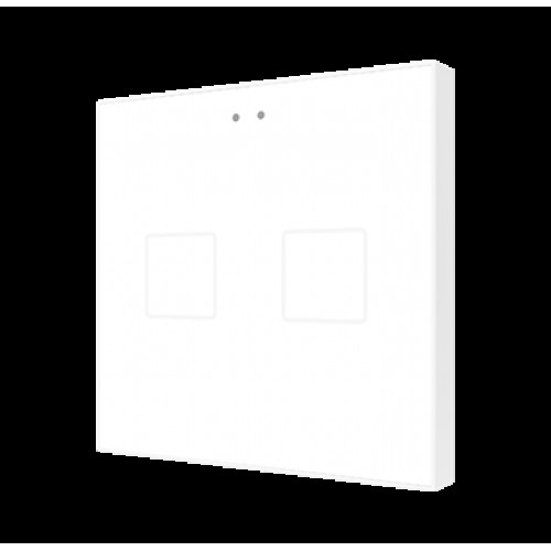 Zennio ZVIF2V2GW Выключатель сенсорный KNX Flat 2 V2, 2-кнопочный, LED индикация, цвет белый арт. ZVIF2V2GW (снято спроизводства)