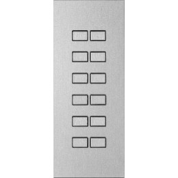 Панель управления Largho X12, сталь, плоские кнопки арт. 60113-12-SF