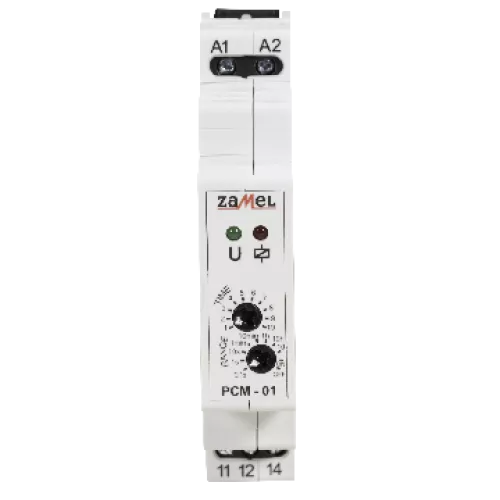 ZAMEL-PCM-01 - TIME RELAY SWITCH ON-DELAY 230V AC