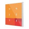 Zennio ZVI-SQTMD6-CUS Выключатель сенсорный KNX Square TMD, 6-кнопочный, 2хAI/DI, термостат, датчик температуры, цвет на выбор арт. ZVI-SQTMD6-CUS (снято с производства)