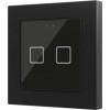 Zennio ZVI-F55X2-A Выключатель сенсорный KNX Flat 55 X2, 2-кнопочный, цвет чёрный арт. ZVI-F55X2-A (снято с производства, замена арт. ZVIF55X2V2A)