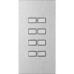 Панель управления Largho X8, анодированный алюминий, выпуклые кнопки арт. 60113-08-AR