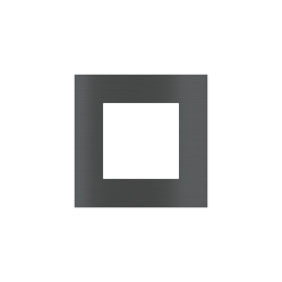 Квадратная плата глубокая (FF / 71 / 20 Venti) ( 87x87) 1 окно (55x55) Металл HT черный арт. EK-DQG-CBM