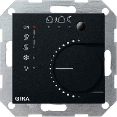 Gira 2100005 Многофункциональный термостат Instabus KNX/EIB, 4-канальный, чёрный, матовый арт. 2100005