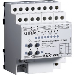 Gira 216000 Устройство управления жалюзи KNX/EIB, 4-канальный, AC 230 В арт. 216000
