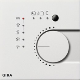 Gira 2100112 Многофункциональный термостат Instabus KNX/EIB, белый, глянцевый арт. 2100112