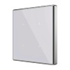 Zennio ZVI-SQTMD4-S Выключатель сенсорный KNX Square TMD, 4-кнопочный, 2хAI/DI, термостат, датчик температуры, цвет серебряный арт. ZVI-SQTMD4-S (снято с производства)
