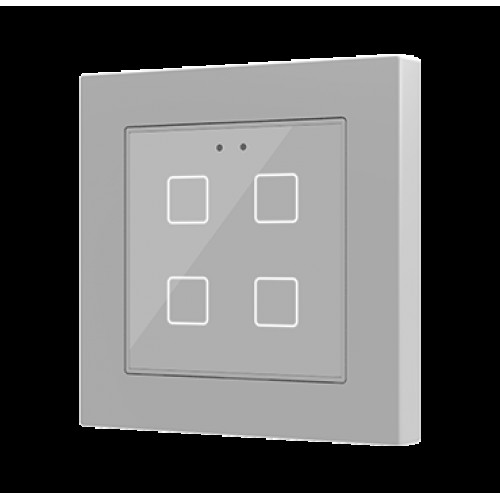 Zennio ZVIF55X1V2S Емкостный сенсорный выключатель с подсветкой (55 x 55 мм) Flat 55 X4v2, цвет серебряный арт. ZVIF55X1V2S (снято с производства)