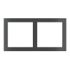 Прямоугольная плата глубокая (FF / 71 / 20 Venti) (87 x 158) 2 окна (45x45) + ( 45x45) Пластик Огненно-белый Soft Touch арт. EK-D2E-GAD