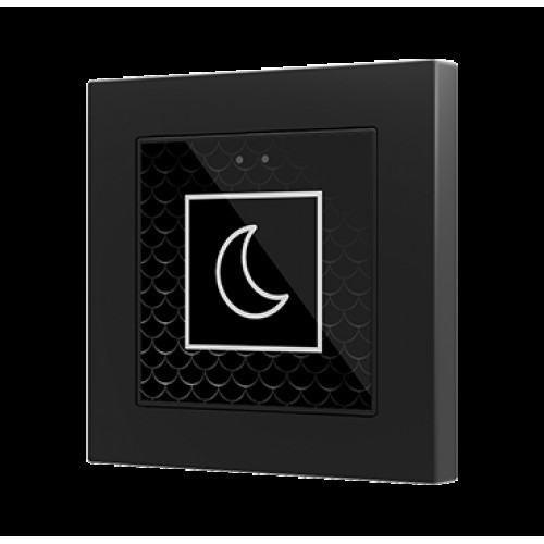 Zennio ZVIF55X1V2A Емкостный сенсорный выключатель с подсветкой (55 x 55 мм) Flat 55 X4v2, цвет чёрный арт. ZVIF55X1V2A (снято с производства)