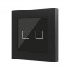 Zennio ZVIF55X2VTA Емкостный сенсорный выключатель с подсветкой (55 x 55 мм) Flat 55 X2 vT, цвет чёрный арт. ZVIF55X2VTA (снято с производства, замена ZVIF55X2V2A)