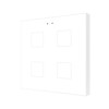 Zennio ZVIF4V2W Выключатель сенсорный KNX Flat 4 V2, 4-кнопочный, LED индикация, цвет белый арт. ZVIF4V2W (снято с производства)
