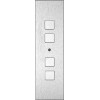 Панель Barchetto 4 LED, сталь, плоские кнопки арт. 61112-04-SF