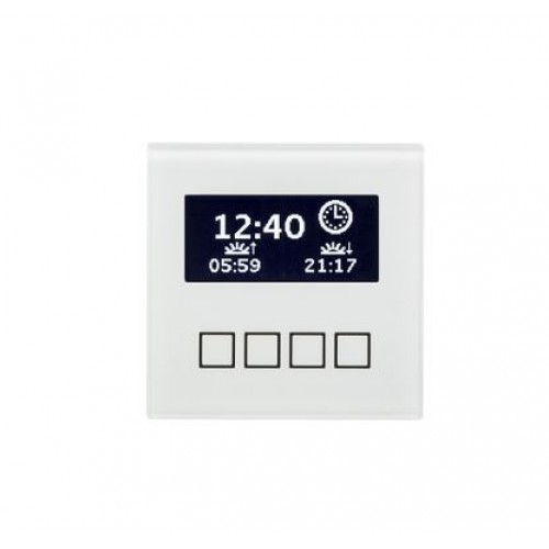 GLASS CENTRAL OPERATION UNIT WITH LCD DISPLAY WHITE