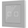 Zennio ZVI-F55X2-S Выключатель сенсорный KNX Flat 55 X2, 2-кнопочный, цвет серебряный арт. ZVI-F55X2-S (снято с производства, замена арт. ZVIF55X2V2S)