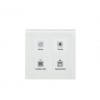 KNX RF+ GLASS PUSH BUTTON PLUS 4-FOLD WITH ACTUATOR WHITE