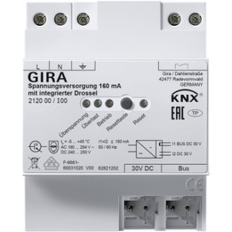 Gira 212000 Источник электропитания KNX 160 мА с интегрированным дросселем арт. 212000